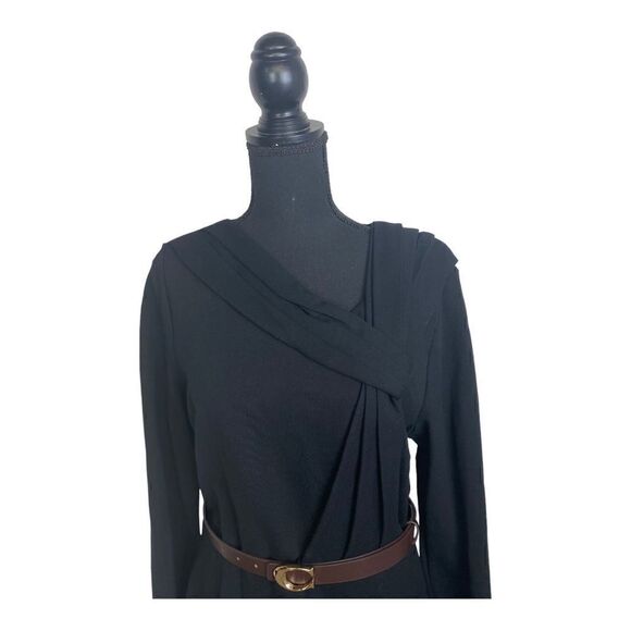 #250 NEIMAN MARCUS Heavy Stretch Knit Midi Dress - Picture 2 of 7